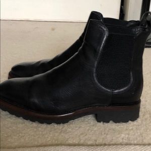 Frye Chelsea boots with Vibram soles